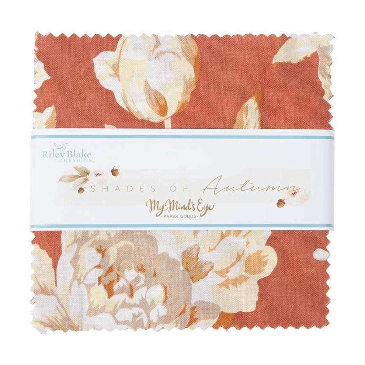 Shades of Autumn 5" Stacker Charm Pack - Riley Blake Designs 5-13470-42, 42 - Fall Themed Floral Charm Pack