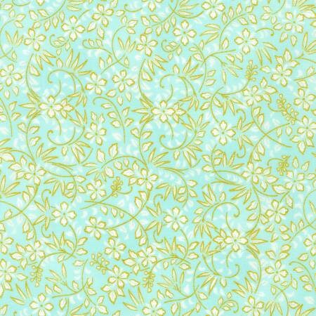 Imperial Collection Honoka Teal Colorstory 5" Squares Charm Pack - Robert Kaufman CHS-1167-42, Asian Floral Fabric Charm Pack