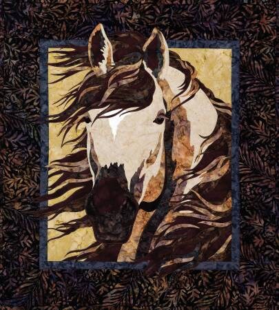 Spring Storm Horse Pattern - Toni Whitney Design 3003TW, Applique Horse Art Quilt Pattern, Raw Edge Applique Art Quilt Horse Pattern