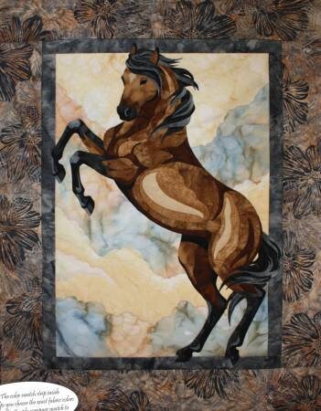 The Guardian Horse Art Quilt Pattern - Toni Whitney Design TG006TW, Raw Edge Fusible Horse Applique Art Quilt Pattern