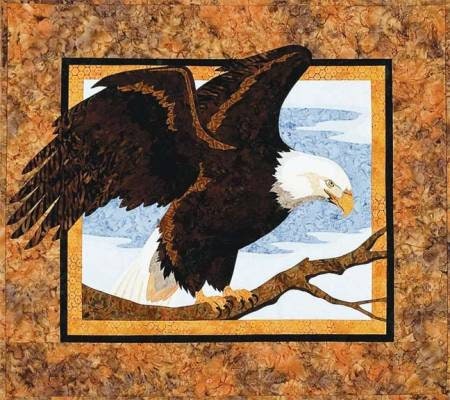 Spirit Eagle Art Quilt Pattern - Toni Whitney Design 3011TW, Raw Edge Fusible Applique Art Quilt Pattern