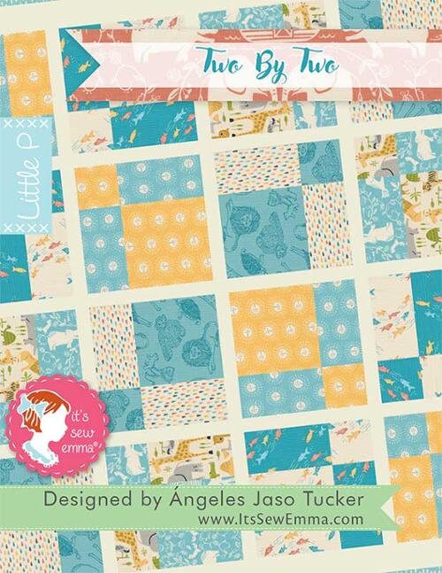 Two by Two Quilt Pattern - It's Sew Emma ISE-531, Fat Quarter Baby Quilt Pattern, Fat Quarter Friendly Car Quilt Pattern