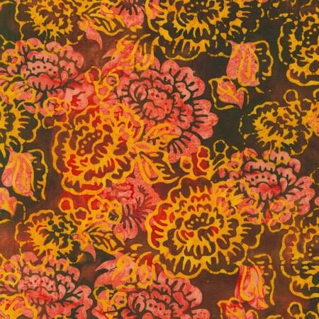 Hermosa Batik 5" Squares Charm Pack - Artisan Batik Robert Kaufman CHS-1149-42, Tropical Floral Batik Fabric Squares, Tropical Batik Charms