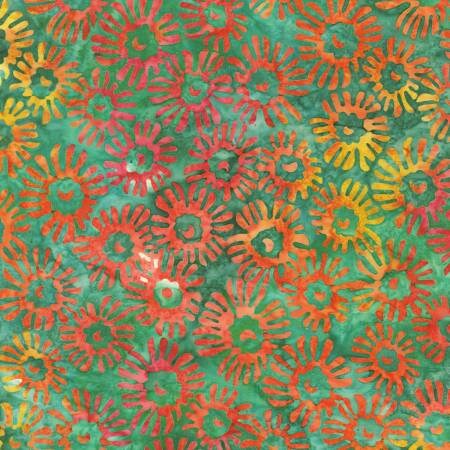 Floral Paradise Batik 5" Squares Charm Pack - Artisan Batik Robert Kaufman CHS-1150-42, Tropical Floral Batik Fabric Squares