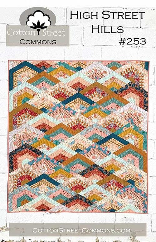 High Street Hills Quilt Pattern - Cotton Street Commons CSC253, Fat Quarter Friendly Quilt Pattern, Throw Quilt Pattern