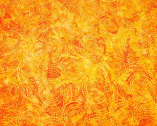 Expressions Batiks Tjaps Marigold Batik Fabric - Riley Blake Designs BTHH1073, Orange Batik Fabric By the Yard
