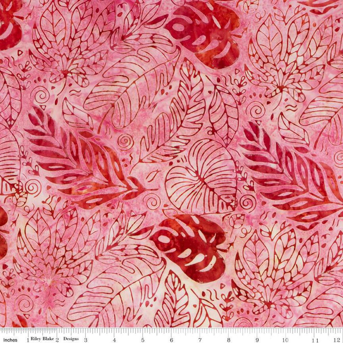Expressions Batiks Tjaps Peppermint Batik Fabric - Riley Blake Designs BTPT1108, Red Pink Batik Fabric, Dark Pink Batik Fabric By the Yard