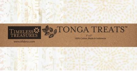 Vanilla Tonga Treat-Mini Batik Charm Pack - Timeless Treasures MINI42-VANILLA, Cream Batik Charm Pack, Off White Batik Charm Squares