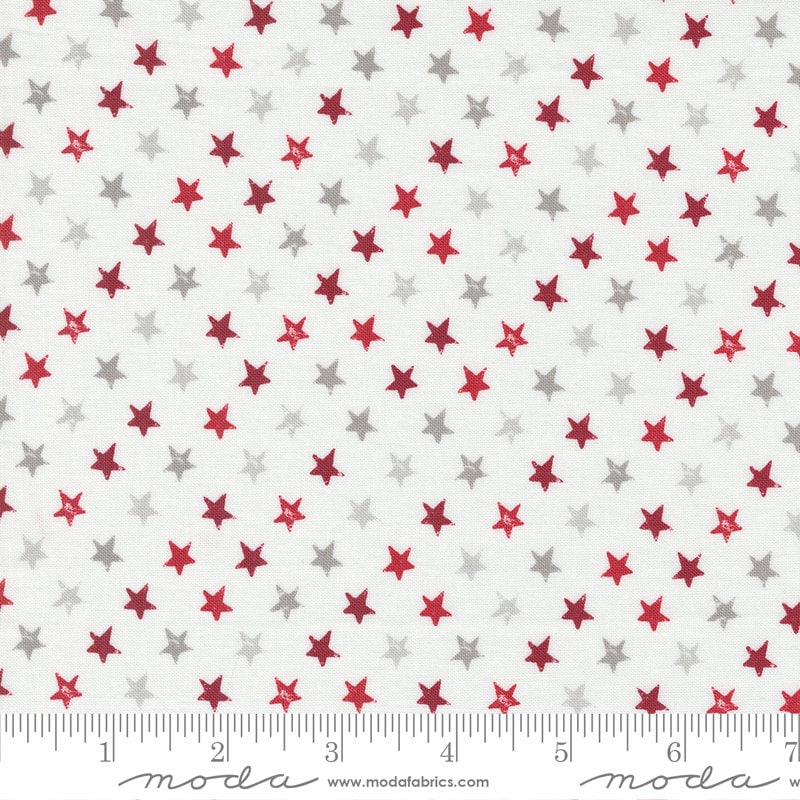 Old Glory Layer Cake - Moda 5200LC, 42 - 10" Fabric Squares, Patriotic Floral Fabric Layer Cake, Red White Blue Floral Fabric Layer Cake