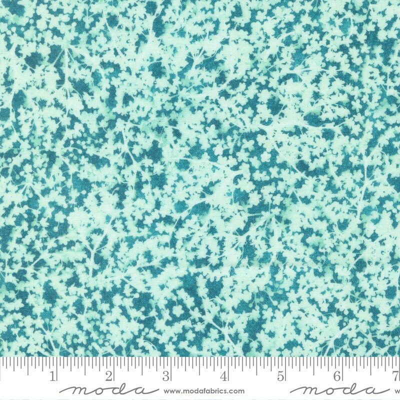 Bluebell Layer Cake - Moda 16960LC, 42 - 10" Fabric Squares, Blue and Green Floral Fabric Squares, Blue Green Floral Layer Cake