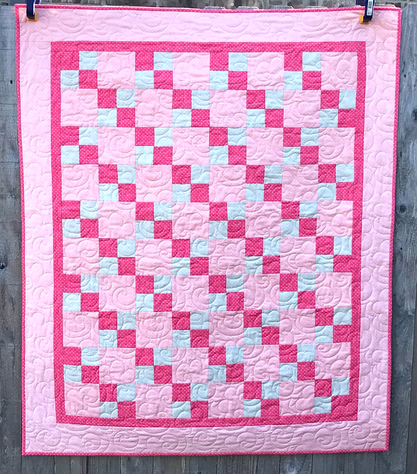 Stacking Blocks Double Four Patch Quilt Pattern with Four Size Options - Digital Quilt Pattern - Handmade Quilts, Digital Patterns, and Home Décor items online - Cuddle Cat Quiltworks