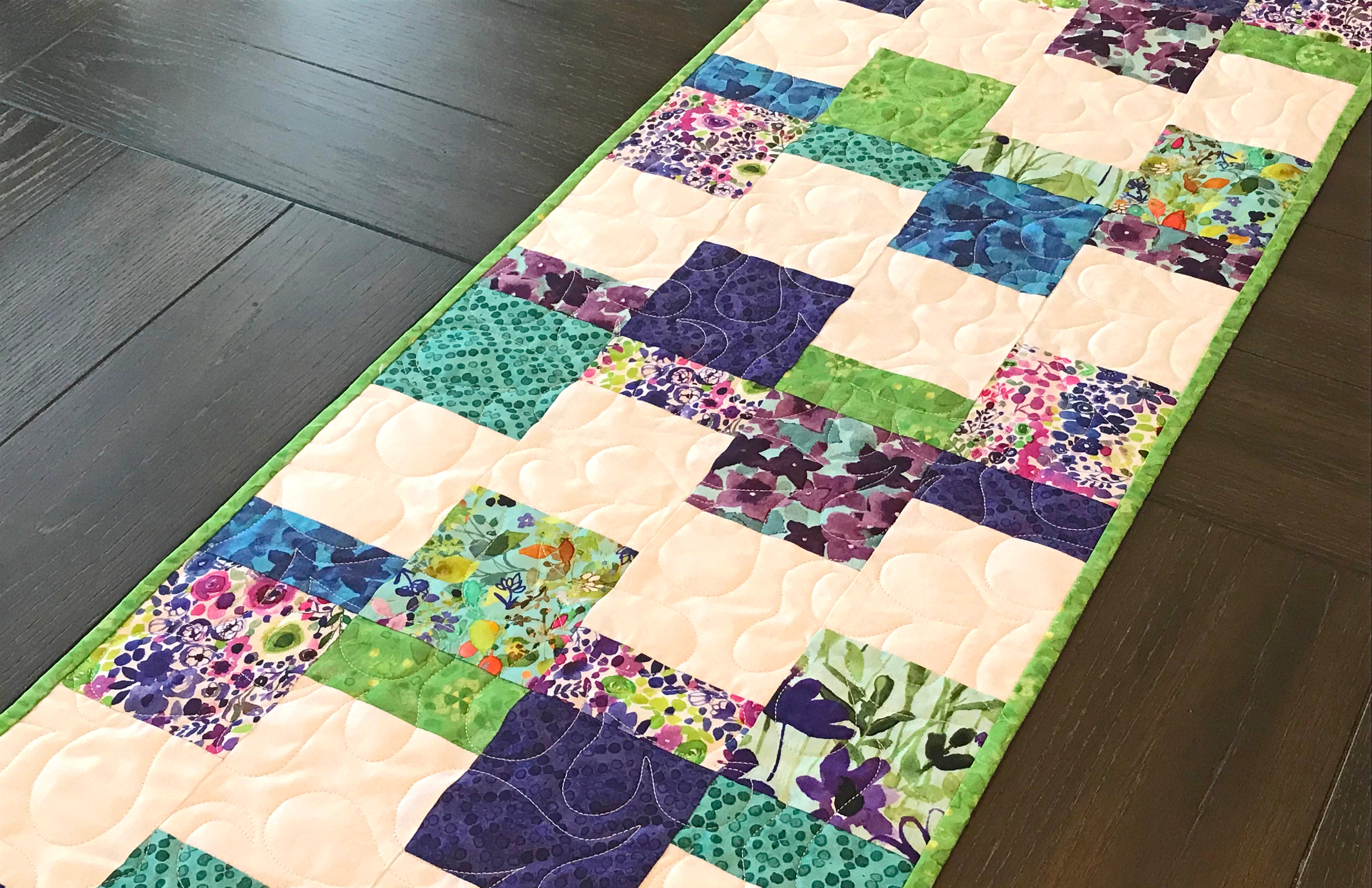 Square Block Runner Dancing Squares Table Runner Pattern - Digital Version – Cuddle Cat ...